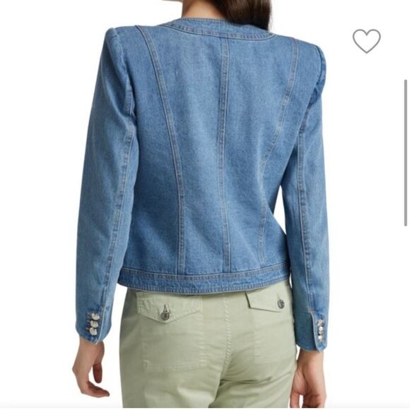 Veronica Beard Ferazia Denim Jacket Light Indigo Blue Size 10 - Picture 3 of 12